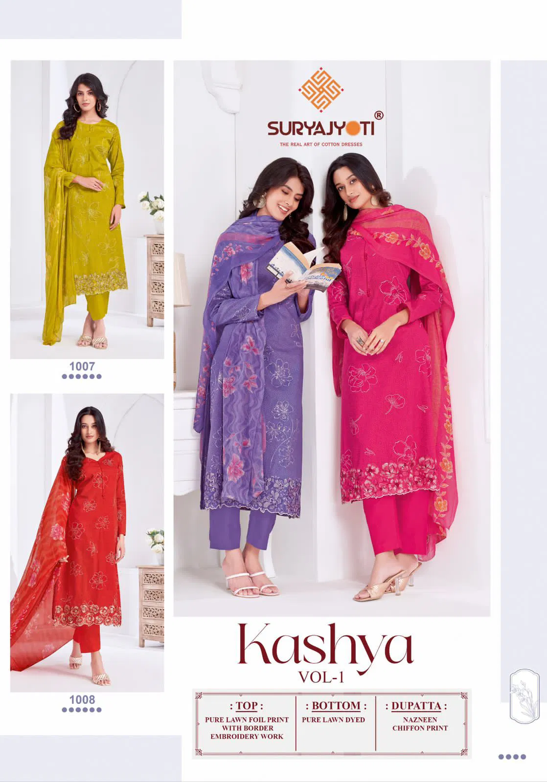 Kashya Vol 01 By Suryajyoti Cotton Dress Material Wholesale Market In Surat With Price